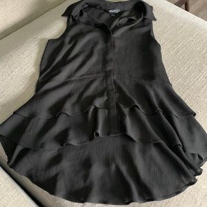 Simply Ver by Vera Wang black collared dress shirt tank top
